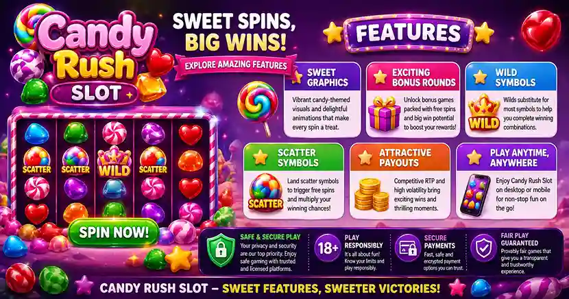 Candy Rush features